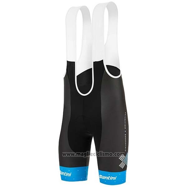 2020 Abbigliamento Ciclismo Trek Blu Nero Manica Corta e Salopette
